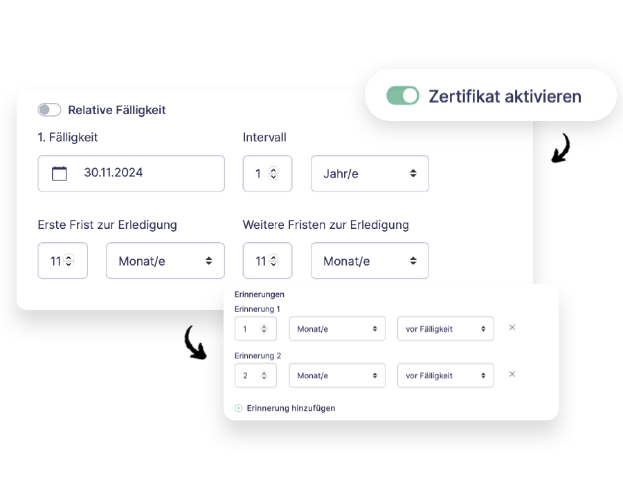 LMS-Plattform: Termine, Fristen und Erinnerungen setzen.